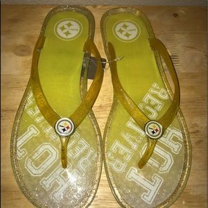 steelers flip flops womens